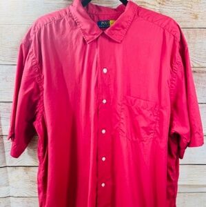 Polo Ralph Lauren Mens Button Up Short Sleeve Shirt Size XLT